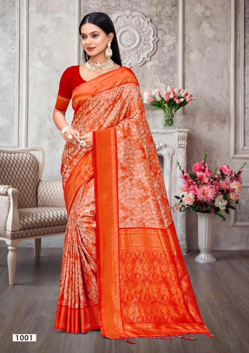 Bunawat Kalanidhi Vol 2 Kanjivaram Silk Wholesale Fancy Sares Catalog — Wholesale Sarees, MPA wholesale from Surat — view 7